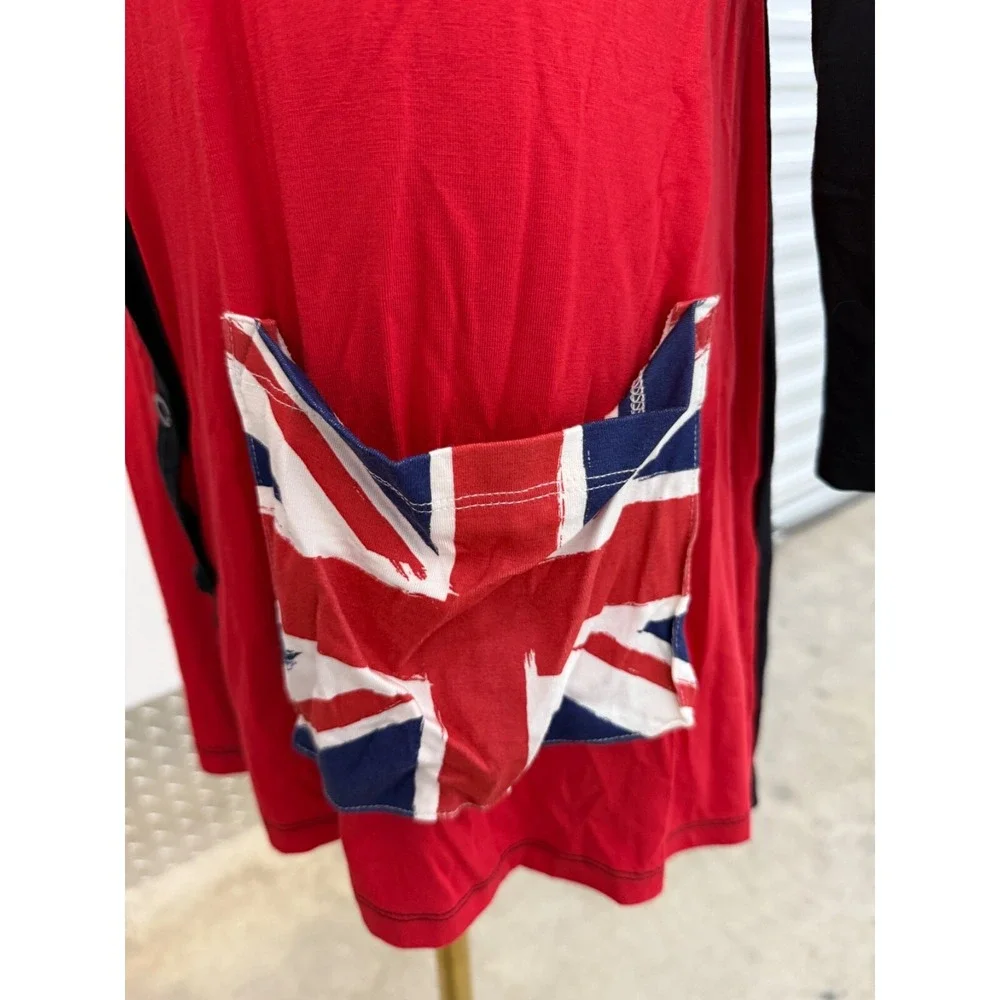 Twiggy London Union Jack Cardigan SZ SMALL‎ S SMALL MEDIUM NWTS RARE FIND